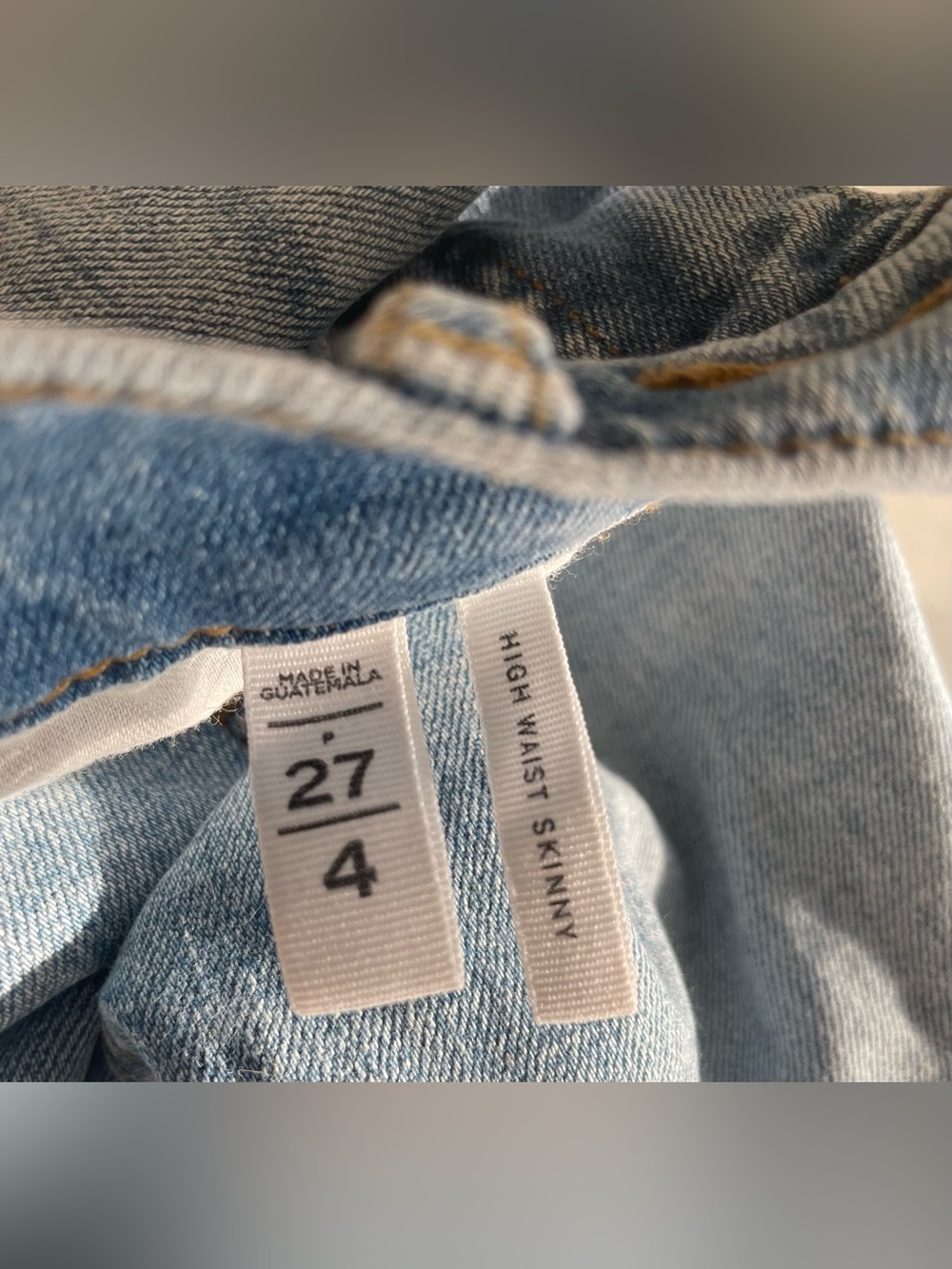 LOFT Light Blue Denim Jeans with Contrast Stitching - Picture 3 of 9